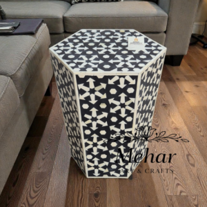 WDN BONE INLAY SIDE TABLE IN SPRINKLE STYLE