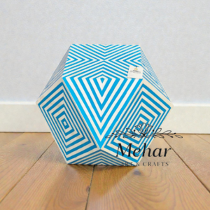 WDN BONE INLAY DIAMOND SHAPED STOOL/ SIDE TABLE