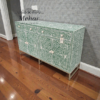 WDN FLORAL BONE INLAY SIDEBOARD 2 DRAWER 4 DOOR