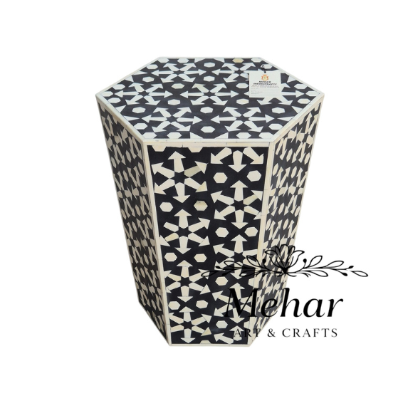 WDN BONE INLAY SIDE TABLE IN SPRINKLE STYLE