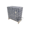 WDN BONE INLAY CHEST OF DRAWERS WITH 3 DRAWER WITH IRON BASE