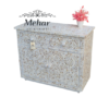 WDN FLORAL  MOP INLAY CHEST OF DRAWER WITH 2 DRAWER 2 DOOR
