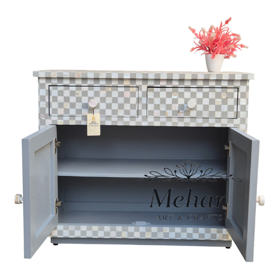 WDN MOP INLAY CHEST DRAWER WITH 2 DRAWER &  2 DOOR