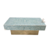 2 WDN BONE INLAY FLORAL COFFEE TABLE