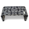 2 WDN BONE INLAY U COFFEE TABLE IN WHITE AND BLACK FINISH