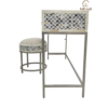 20240710_163353 WDN BONE INLAY CONSOLE TABLE 3 DRAWERS WITH MATCHING STOOL