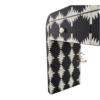 20240727_185418 WDN BONE INLAY U CONSOLE TABLE 2 DRAWER- BLACK & WHITE