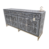 WDN MOTHER OF PEARL INLAY FLORAL SIDEBOARD 2 DRAWER 4 DOOR