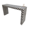 WDN BONE INLAY U CONSOLE TABLE- BLACK & WHITE HALLWAY TABLE