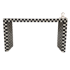 WDN BONE INLAY U CONSOLE TABLE- BLACK & WHITE HALLWAY TABLE