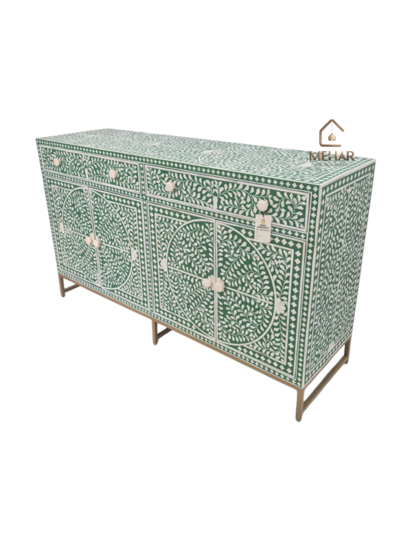 20241013_142443 WDN FLORAL BONE INLAY SIDEBOARD 2 DRAWER 4 DOOR