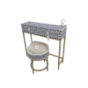 20241013_143650 WDN BONE INLAY CONSOLE TABLE 2 DRAWER WITH MATCHING STOOL