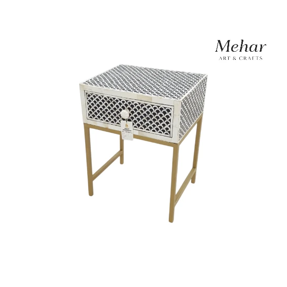 20241023_174732-Photoroom WDN Bone Inlay Bedside Table with Iron Base (1 Drawer)