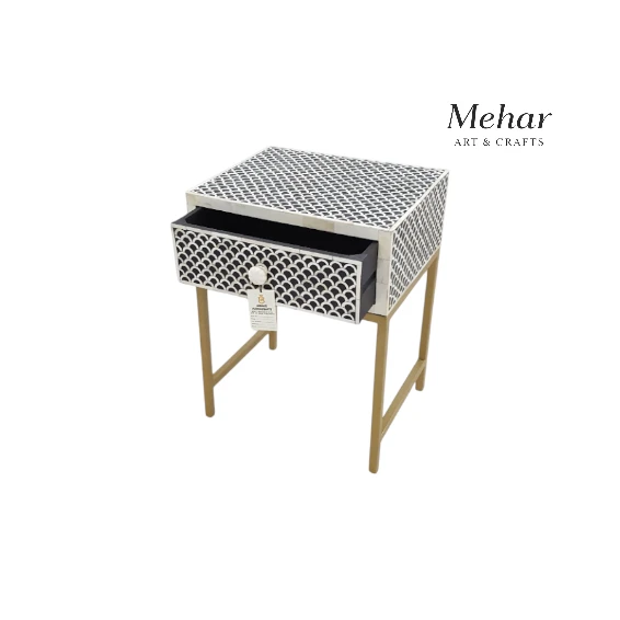 20241023_174745-Photoroom WDN Bone Inlay Bedside Table with Iron Base (1 Drawer)