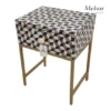 20241023_180202-Photoroom WDN Resin Inlay Bedside Table with Iron Base (1 Drawer)