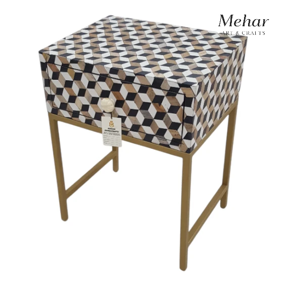 20241023_180202-Photoroom WDN Resin Inlay Bedside Table with Iron Base (1 Drawer)