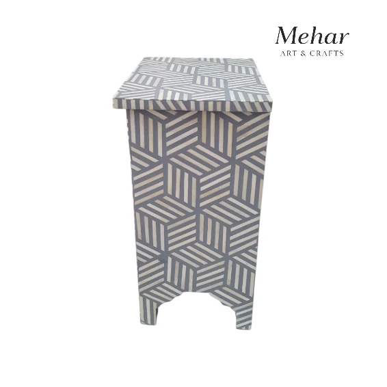 20241024_145417-Photoroom WDN Bone Inlay Bedside Table with 2 Drawers- Handmade Geometric Nightstand