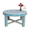 20251010_175212 WDN BONE INLAY FLORAL COFFEE TABLE WITH MATCHING STOOL (SET OF 5)