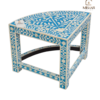 20251010_175549 WDN BONE INLAY FLORAL COFFEE TABLE WITH MATCHING STOOL (SET OF 5)