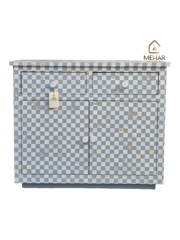 20251014_145453 WDN MOTHER OF PEARL INLAY CHEST DRAWER WITH 2 DRAWER & 2 DOOR