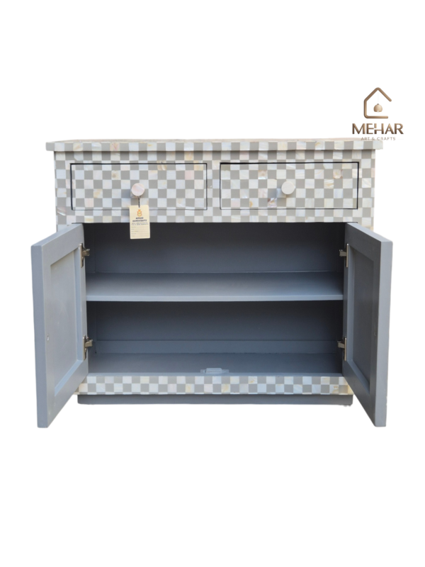 20251014_145523 WDN MOTHER OF PEARL INLAY CHEST DRAWER WITH 2 DRAWER & 2 DOOR