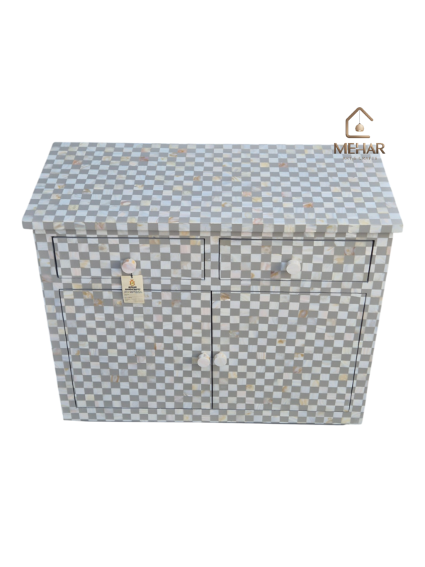 20251014_145605 WDN MOTHER OF PEARL INLAY CHEST DRAWER WITH 2 DRAWER & 2 DOOR