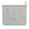 20251014_151910 WDN FLORAL MOTHER OF PEARL INLAY CHEST OF DRAWER WITH 2 DRAWER 2 DOOR