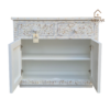 20251014_151928 WDN FLORAL MOTHER OF PEARL INLAY CHEST OF DRAWER WITH 2 DRAWER 2 DOOR