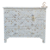 20251014_155545 WDN MOTHER OF PEARL INLAY CHEST OF 3 DRAWER IN WHITE FINISH