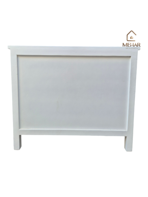 20251014_155659 WDN MOTHER OF PEARL INLAY CHEST OF 3 DRAWER IN WHITE FINISH
