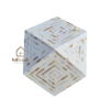 20251016_150423 WDN MOTHER OF PEARL INLAY DIAMOND SHAPED STOOL/ SIDE TABLE