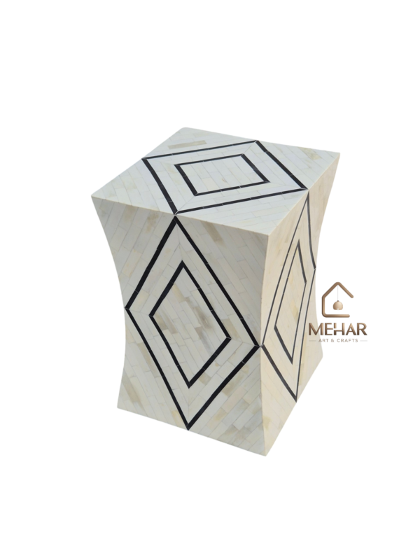 20251016_151652 WDN Bone Inlay BLACK & WHITE Side Table