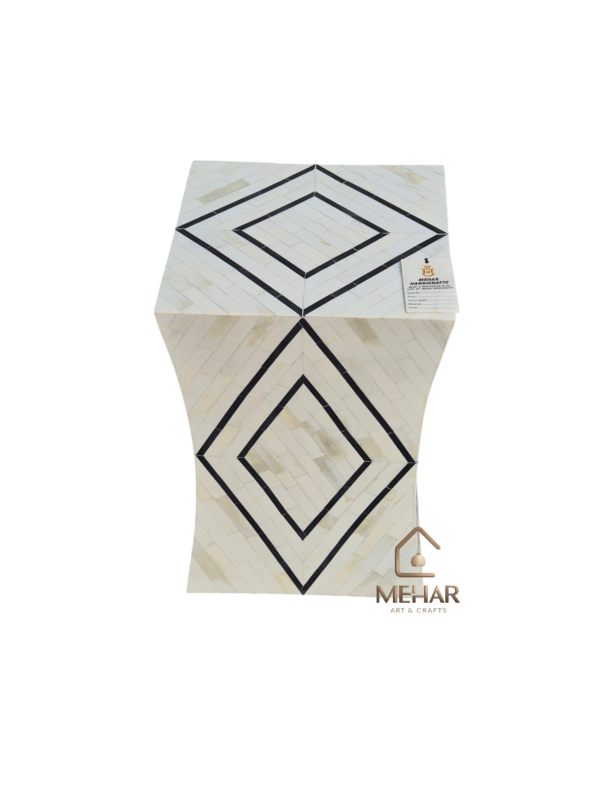 20251016_151728 WDN Bone Inlay BLACK & WHITE Side Table