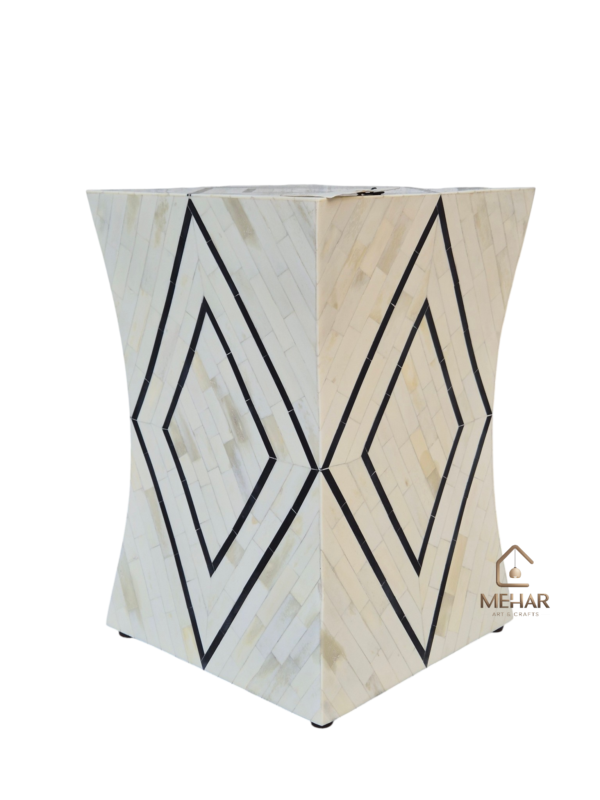 20251016_151744 WDN Bone Inlay BLACK & WHITE Side Table