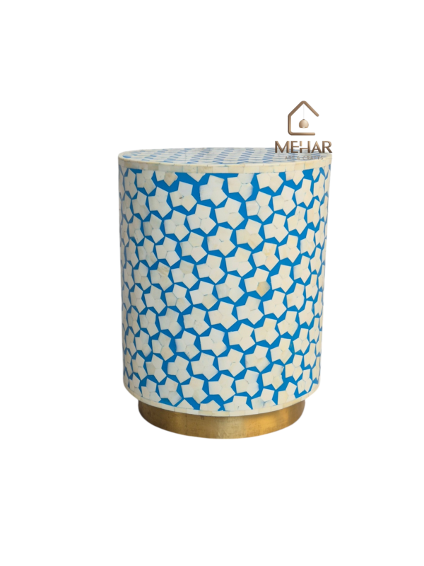 20251016_152232 WDN BONE INLAY SIDE TABLE IN SKY BLUE FINISH