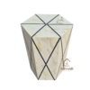 WDN BONE INLAY BLACK & WHITE SIDE TABLE