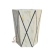 WDN BONE INLAY BLACK & WHITE SIDE TABLE