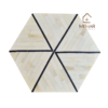 WDN BONE INLAY BLACK & WHITE SIDE TABLE