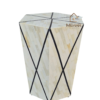 WDN BONE INLAY BLACK & WHITE SIDE TABLE