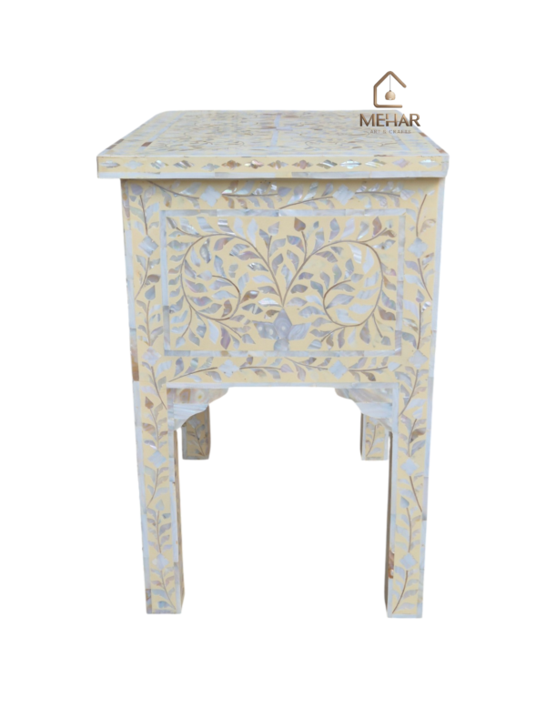 20251016_162140 WDN MOP Floral Inlay Bedside Table (2 Drawers)