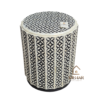 20251103_153920 WDN Bone Inlay Side Table In White & Black Finish