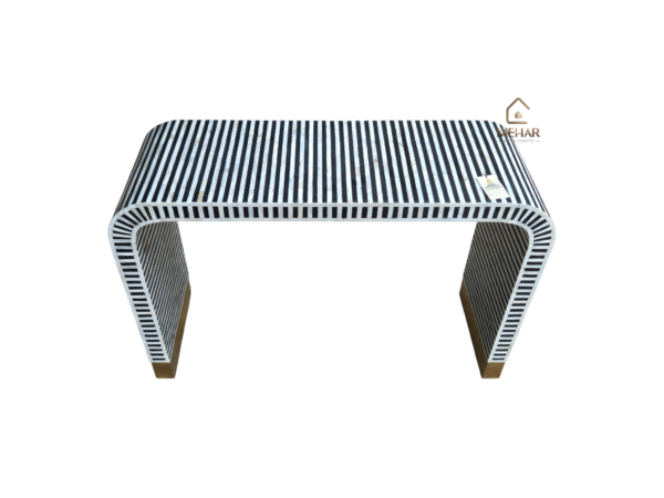 20251103_154833 WDN MOP INLAY U SHAPE CONSOLE TABLE (STRIPED DESIGN)