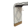 WDN BONE INLAY CONSOLE TABLE- HANDMADE BLACK & WHITE HALLWAY TABLE