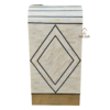 WDN BONE INLAY CONSOLE TABLE- HANDMADE BLACK & WHITE HALLWAY TABLE