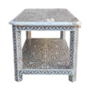 WDN MOTHER OF PEARL INLAY FLORAL COFFEE TABLE