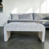 20251104_145750 (1) WDN FLORAL MOTHER OF PEARL INLAY U SHAPE COFFEE TABLE 2 DRAWER