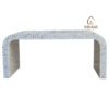 20251104_150356 WDN FLORAL MOP INLAY U SHAPE COFFEE TABLE IN WHITE FINISH