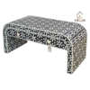 20251104_151820 WDN MOTHER OF PEARL INLAY U SHAPE COFFEE TABLE 2 DRAWER IN BLACK FINISH
