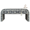 20251104_152006 WDN MOTHER OF PEARL INLAY U SHAPE COFFEE TABLE 2 DRAWER IN BLACK FINISH