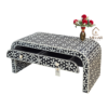 20251104_152324 WDN MOTHER OF PEARL INLAY U SHAPE COFFEE TABLE 2 DRAWER IN BLACK FINISH